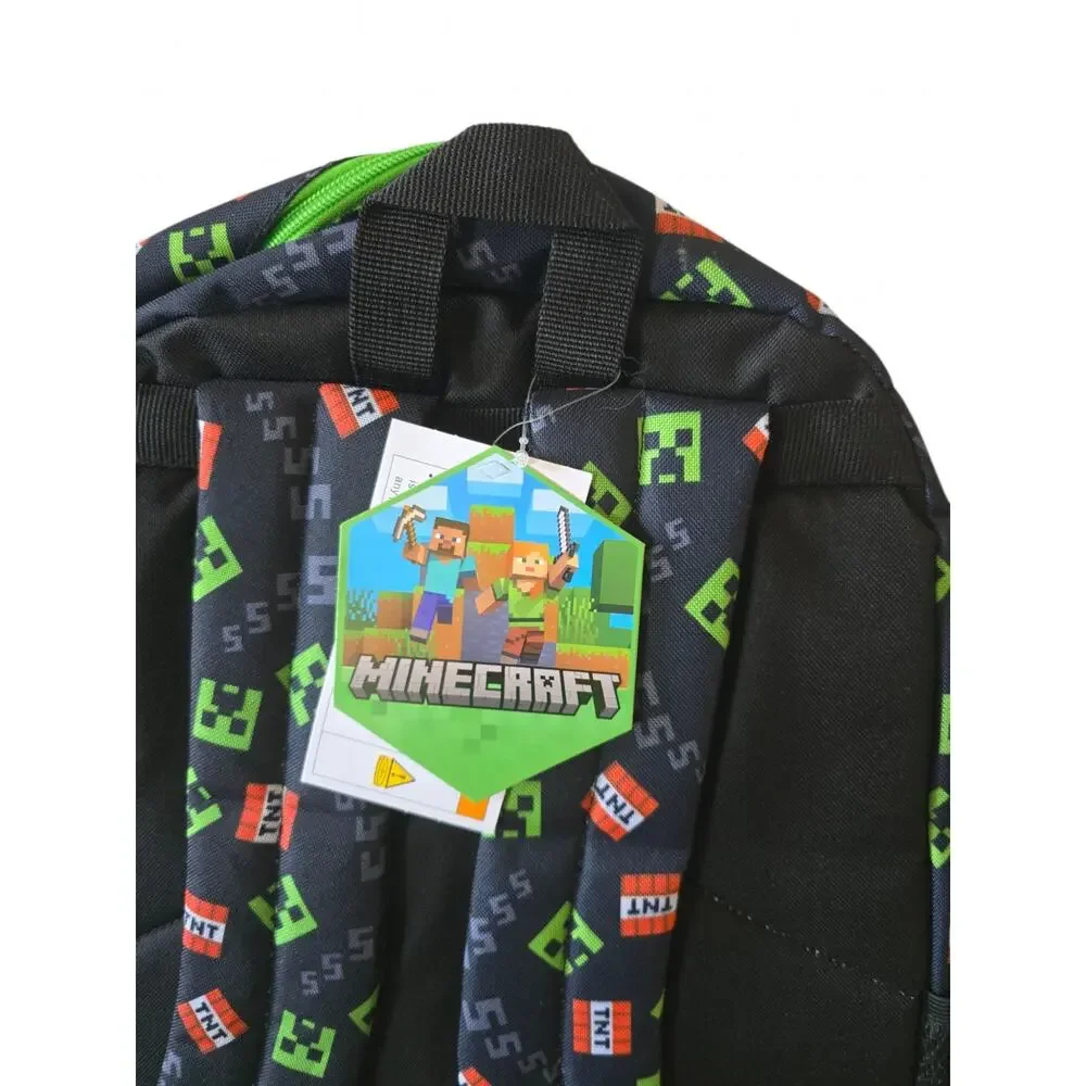 Minecraft Back To School Children's Backpack NWT Flashing Lights 18X15